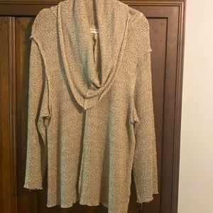 Tweed brown Cowell neck top, long sleeves. Like new.